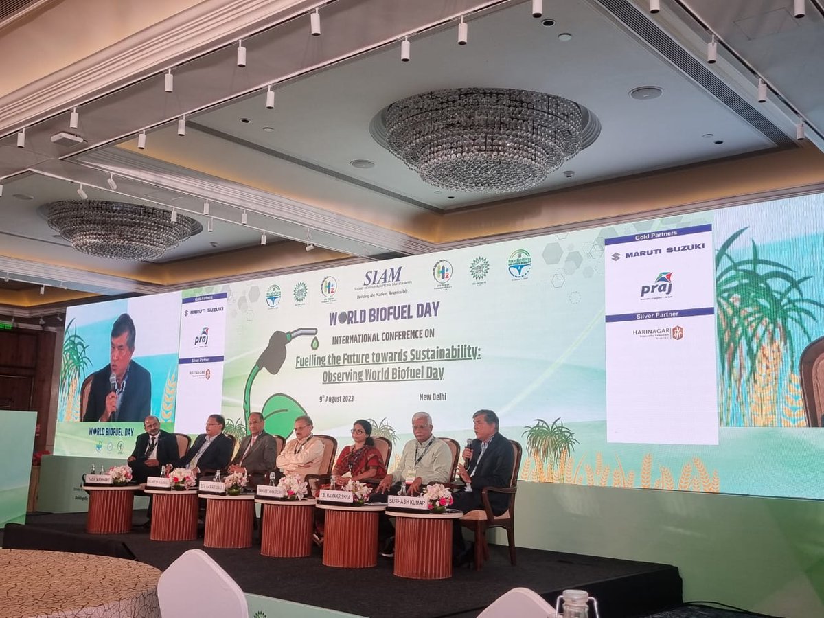 . @siamindia organised International Conference on the occasion of World Biofuel Day. Mr Subhash Kumar, Director of ACME Group shared his perspectives on imperatives of energy transition & need to promote use of sustainable green fuels. #greenfuel #cleanenergy #energytransition