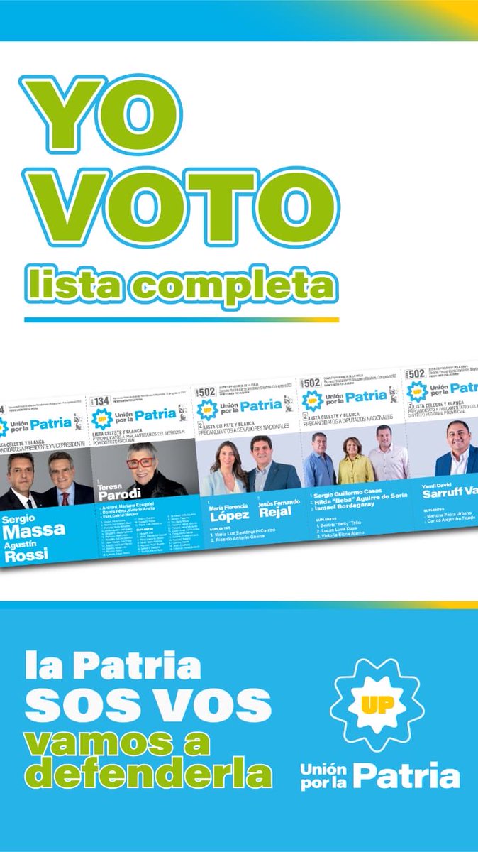 Este domingo vota lista completa