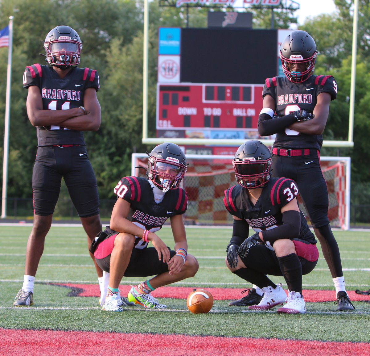 BHSREDDEVILFB's tweet photo. Rockin the new Black on Black Jerseys!! Ready for some FOOTBALL!! https://t.co/2fmQy1S4Ha