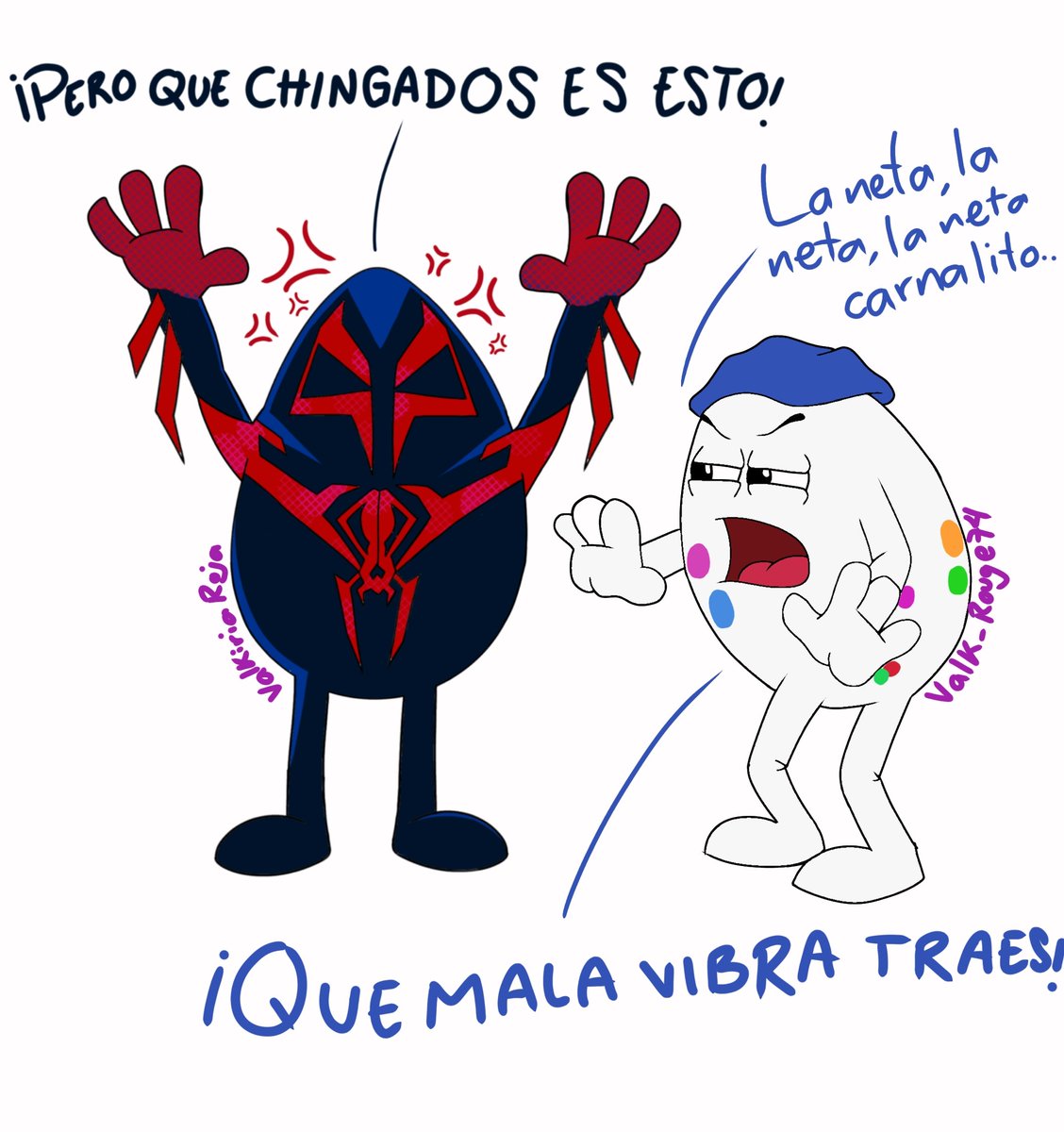 Disfrute hacer esto como no tienen idea. 

#MiguelOHara #SpiderMan2099 #HuevoCartoon