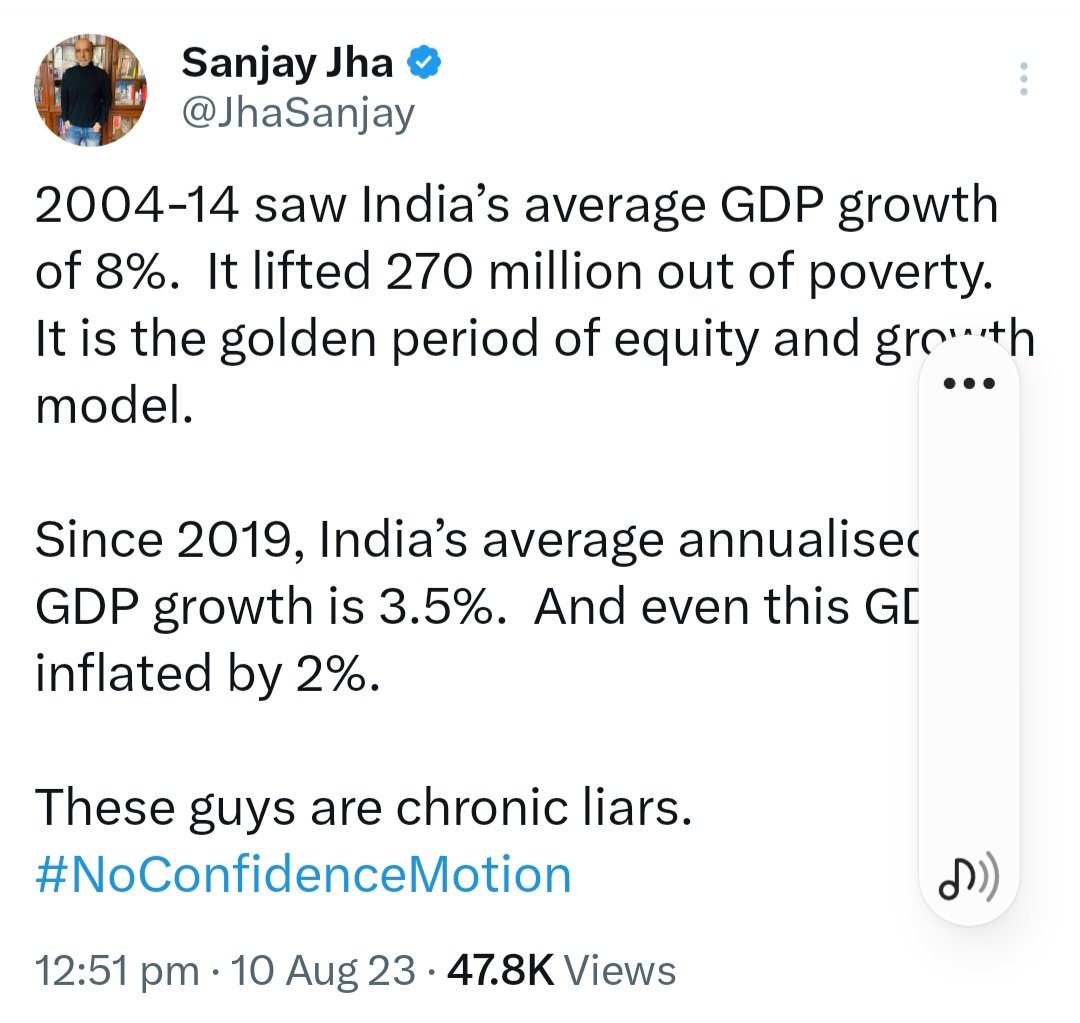 Sanju_Verma_'s tweet photo. This Suspended Crook is a rabid Liar
NSC,Niti Aayog,MoSPI have all said GDP under Congress/UPA from 2004-2014 was 6.7%,not 8%
Congress used outdated 2004-05 as Base Year,to inflate numbers
Modi govt changed #BaseYear to 2011-12 &as per new Base Year,GDP growth in #PMModi's 1st term was 7.3%,higher than 1st term of MMS
As for 2nd term of PM Modi,despite the worst global pandemic in 102 yrs, India has been the fastest growing economy for 3 yrs in a row..this Suspended Crook is insanely dumb
And yes,changing Base Year is a global best practice..in fact countries like USA,change Base Year,almost every year&have the concept of a rolling Base Year...So that's that
