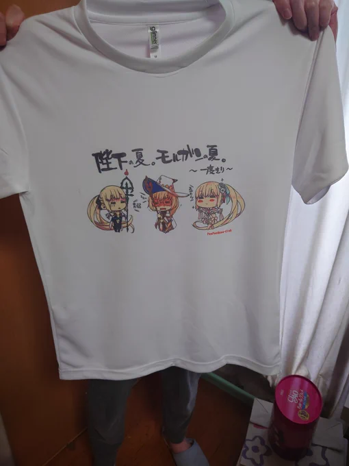 今回は夏コミで久々にグッズも復活です! モルガンづくしTシャツ作りました。 サイズはMから4Lまで それぞれ小ロットなのでサイズ無い場合はごめんなさい。 MとLは少し多めで4Lは一着のみです。 よろしくお願いします!