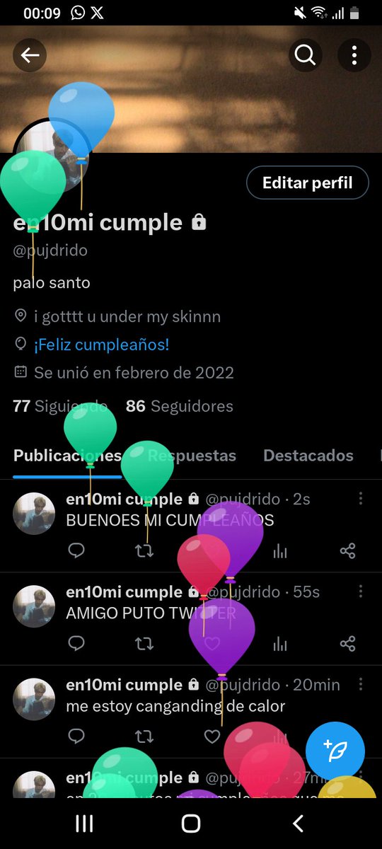 pujdrido's tweet photo. Digamos que no me deja cambiar mi perfil creo que como regalo a mi mismo de cumpleaños voy a desinstalar twitter https://t.co/ZC7i2k66UC