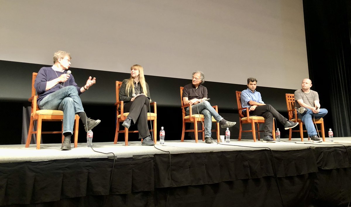 andrewmchilds's tweet photo. Lively discussion of the future of quantum simulation at the #QSim2023 conference today, in a panel featuring Misha Lukin, Christine Muschik, Umesh Vazirani, Pedram Roushan, and Nathan Wiebe. Main takeaway: this is an exciting time for the field! @RQuantumSim https://t.co/cSJXRkaJwK