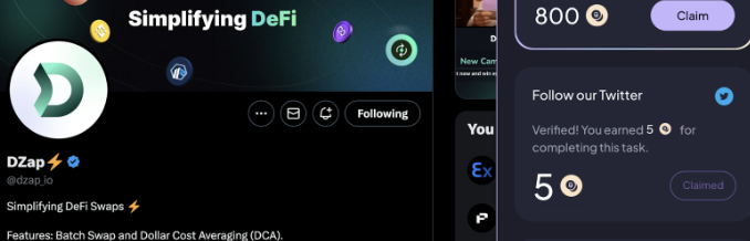 ThomasBouj's tweet photo. Just followed DZap on Twitter and DappBack rewarded me with 5 coins for such a simple task! @DappBackHQ @dzap_io https://t.co/5QN6G7z623