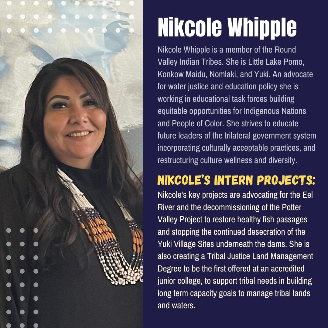 SaveCaliSalmon's tweet photo. This year's interns are focused on education &amp; #EnvironmentalJustice, policy &amp; youth. They work in @TheYurokTribe Round Valley &amp; @HoopaTribe reservations, Central Valley, #Humboldt  #SanFrancisco, attend @humboldtcalpoly @ucdavis @Harvard &amp; work on projects with Tribes &amp; NGOs. https://t.co/Y39LlhGE2K