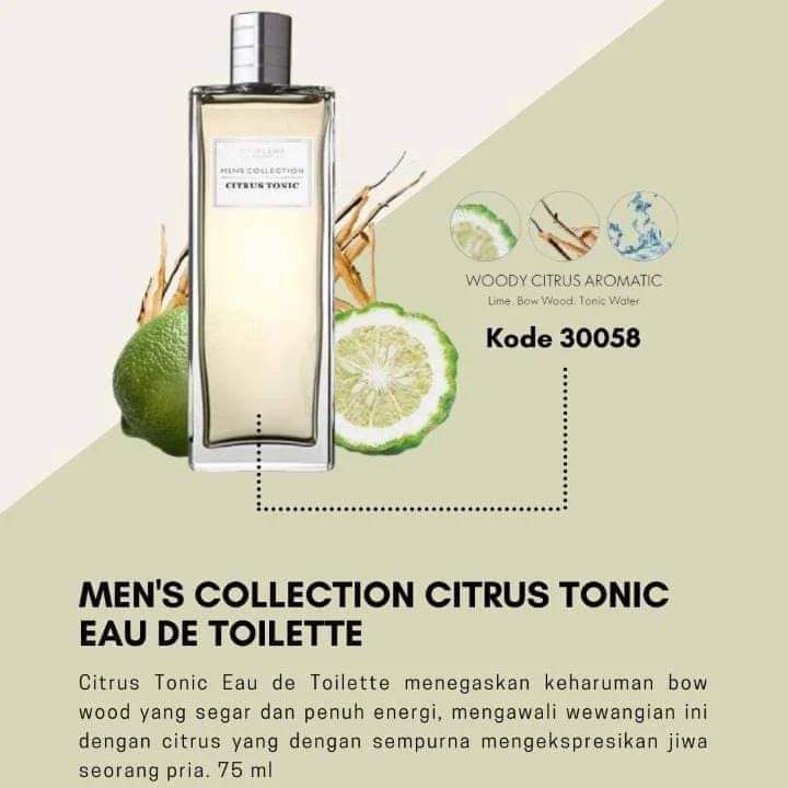 aerintann's tweet image. Men's Collection Citrus Tonic Eau de Toilette

Mengandalkan keharuman gualac Wood yang hangat dan maskulin untuk menciptakan aura yang bersahaja namun menggoda 

Promo diskon 60% jadi 129k 
di 11-20 agustus 2023 ya 

#MensCollection
#Fragrance
#ParfumCowok
#Oriflame
