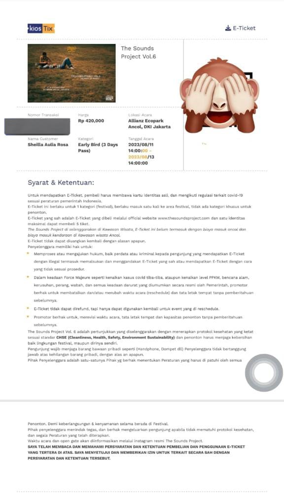 seblakyu's tweet image. WTS TIKET TSP/ the sound project 3 DAYS PASS 200K . DI JUAL CEPAT #thesoundproject #wts #zonauang #zonaba