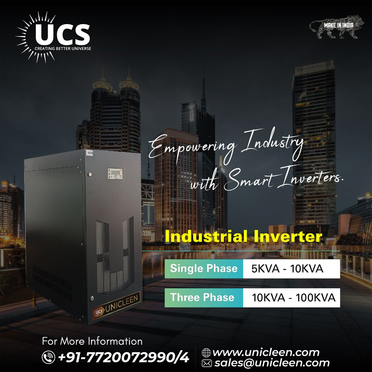 unicleen's tweet image. Power up your profits!
Industrial Inverter

Call us: +91-7720072990/4
Mail Us: sale@unicleen.com
Website: unicleen.com

#unicleen #solarenergy #onlineinverter #greenenergy #unicleensolution #sustainableliving #inverter #solarinverter #industrialinverter #ups