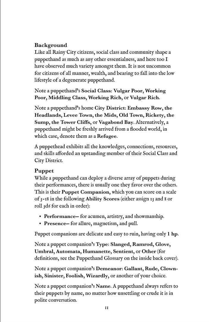 SuperheroNecro's tweet photo. A couple of draft pages from...something Rainy City and Into the Odd related... #RainyCityRPG #TTRPG #WIP https://t.co/AYsieQw6HW