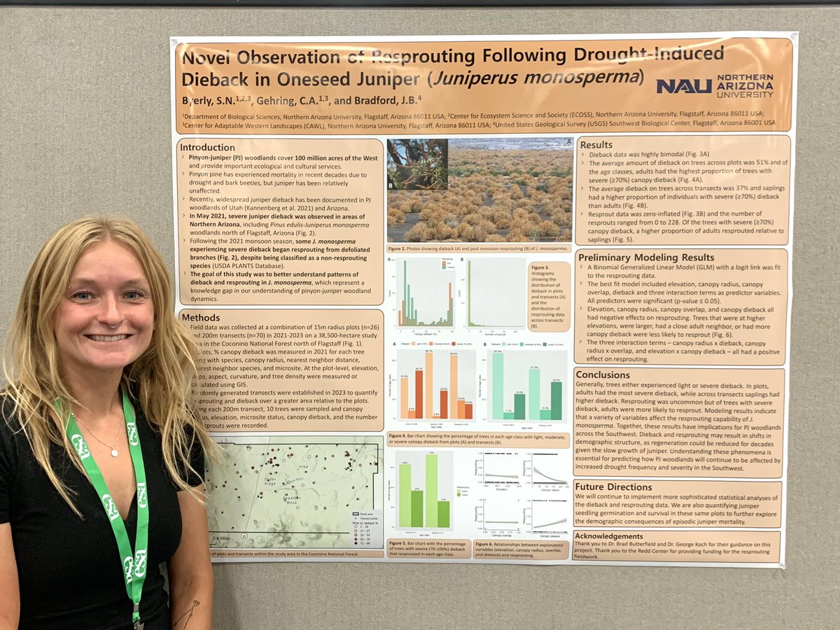 Had a great time at #ESA2023 presenting my poster and hearing about a lot of cool research