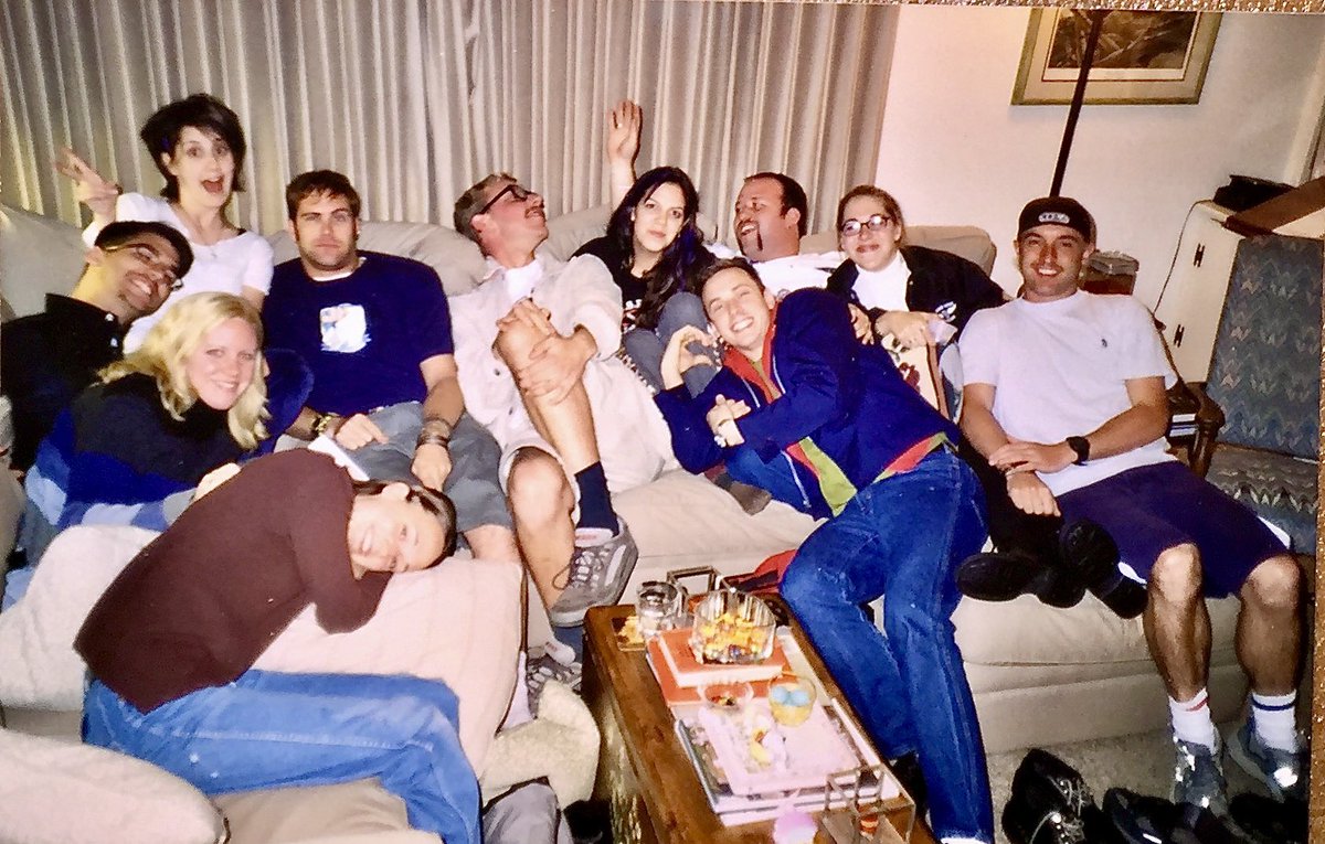 Mike_Sares's tweet photo. An early Scum of the Earth Church leadership meeting in our living room. https://t.co/MyY91D0mgv