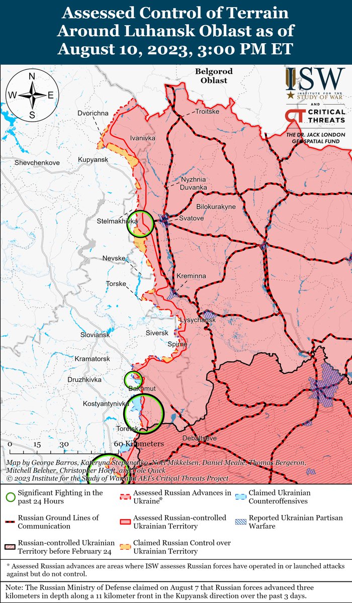 HarZizn's tweet photo. ISW - Russians are advancing in the #Kupyansk area, fighting is going around the city and along the R-79 highway (Kupyansk-Dvorichnaya). Geolocation also recorded the advance of the Russians south of #Kremenna. #War_in_Ukraine https://t.co/TJQBCmC1Oo