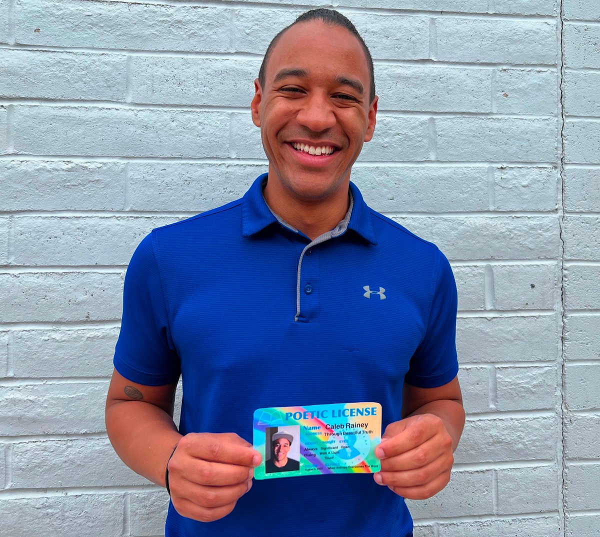 GottaBeCrazy2's tweet photo. Happy #PoetsDay!
#GISH2022 #Item52: Take a photo of a published poet showing us their Poetic License. #GISH #TeamGottaBeCrazy
Thanks to Caleb Rainey (@the_NegroArtist), author of "Look, Black Boy" and "Heart Notes", and Iowa City Poetry! https://t.co/Pr26Ki0hE1