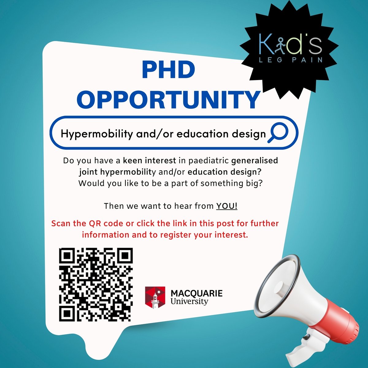 #PhDposition available! 
Interested in generalised joint hypermobility in children and/or education design?
Then we would like to hear from you!
monashmnhs.qualtrics.com/jfe/form/SV_8c…