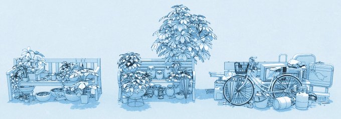 「chair flower pot」 illustration images(Latest)