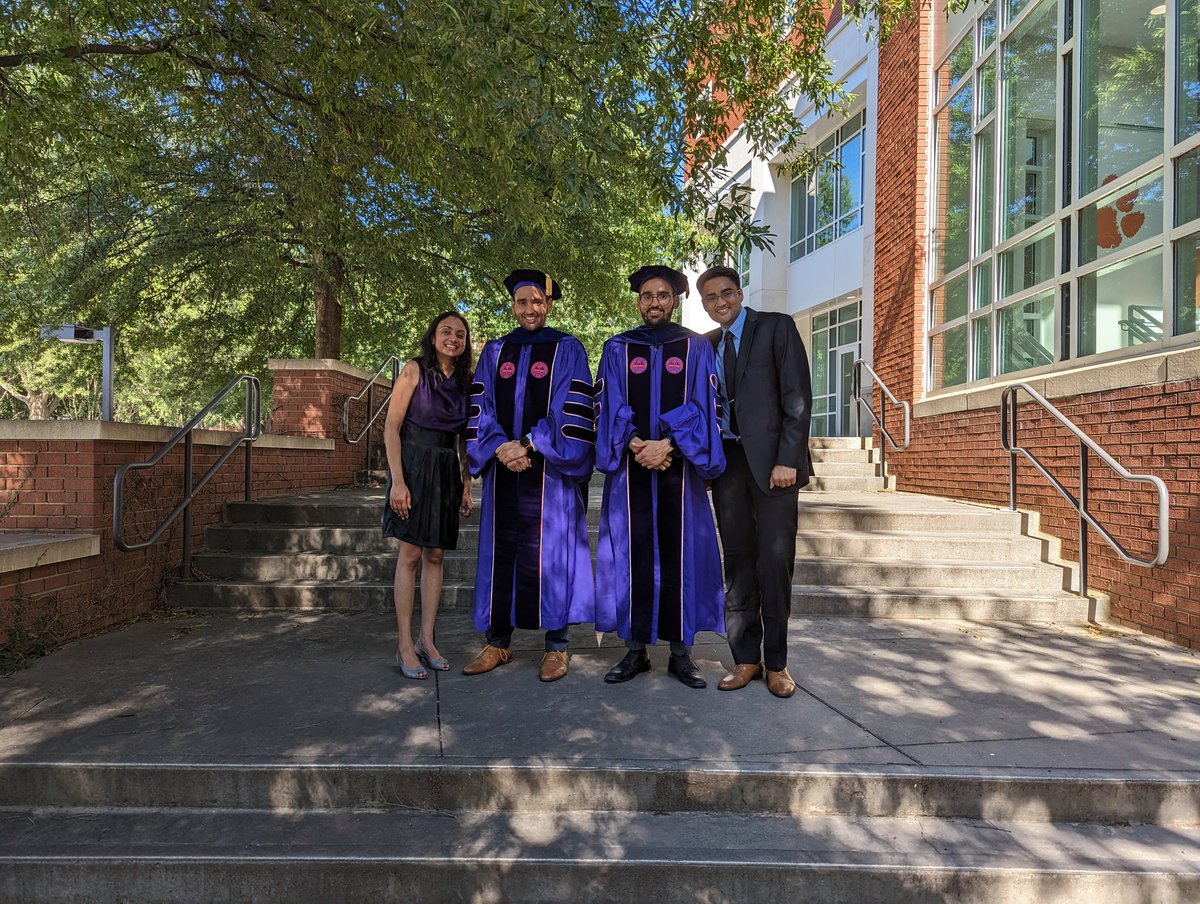 My brothers (@rohithv94 & @roceanv) both just graduated with their PhD from @ClemsonUniv Excited to be the least educated sibling!