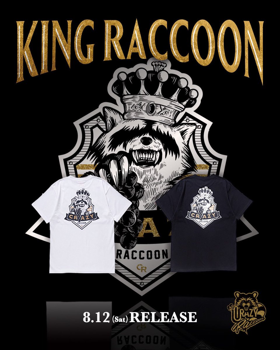 crazyraccoon406's tweet photo. BE CPT TEE
KING RACCOON TEE

▼ON SALE
8/11 20:00~ | DMM TVプレミアム
8/12 12:00~ | STORE
8/12 20:00~ | ONLINE STORE https://t.co/DPacMY8PaS