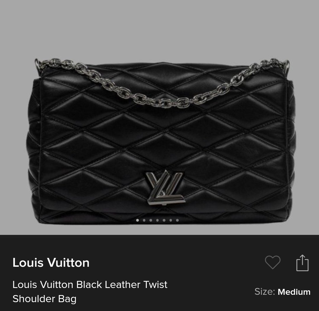 Louis Vuitton Twist mm Black Lambskin