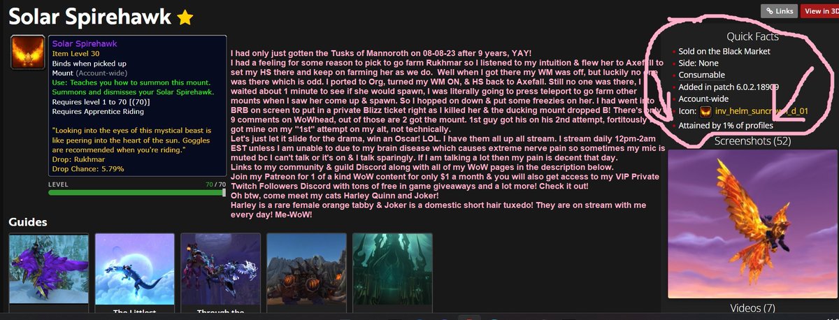 carnagias's tweet image. I'm working on the #mountdrop video now. It'll be up soon. It'll a little long, funny as hell though lol so you watch the whole thing if you want or just skip to the drop time stamp. #tusksofmannorth dropped on 08-08-23, #solarspirehawk dropped on 08-10-23. #WTF 
#WoW #reaction