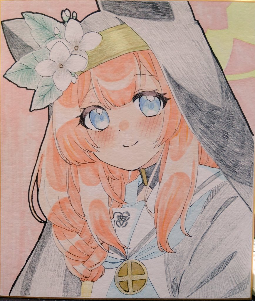 伊落マリー(ブルアカ) 「色紙描いた アナログ楽しいね」|もこた。✏️のイラスト