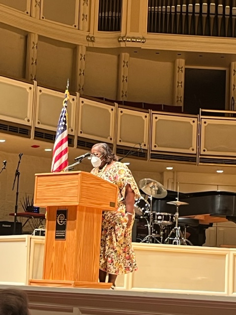 CPSNetwork11's tweet photo. Congratulations to our very own #2023CPSGameChanger, Principal Monique Dockery of Westcott Elementary.  Thanks for sharing your secret BOSS sauce.  Also, kudos to Principal Kimberly Oliver (KO) of Gresham SOE, for bringing the energy and enthusiasm as one of the emcees. #N11 https://t.co/8Kw0XoCZLh