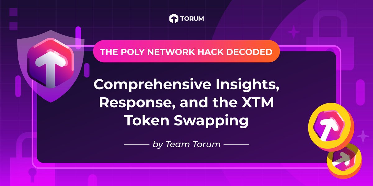 torum_official's tweet photo. 1/3  After a month of dedicated teamwork, we've successfully resolved the Poly Network Hack issue.

The team has compiled a detailed incident report and a concise summary article for the community to catch up on all that has happened.

Keep reading for the full insights 🧵 https://t.co/eDhamLMd8y