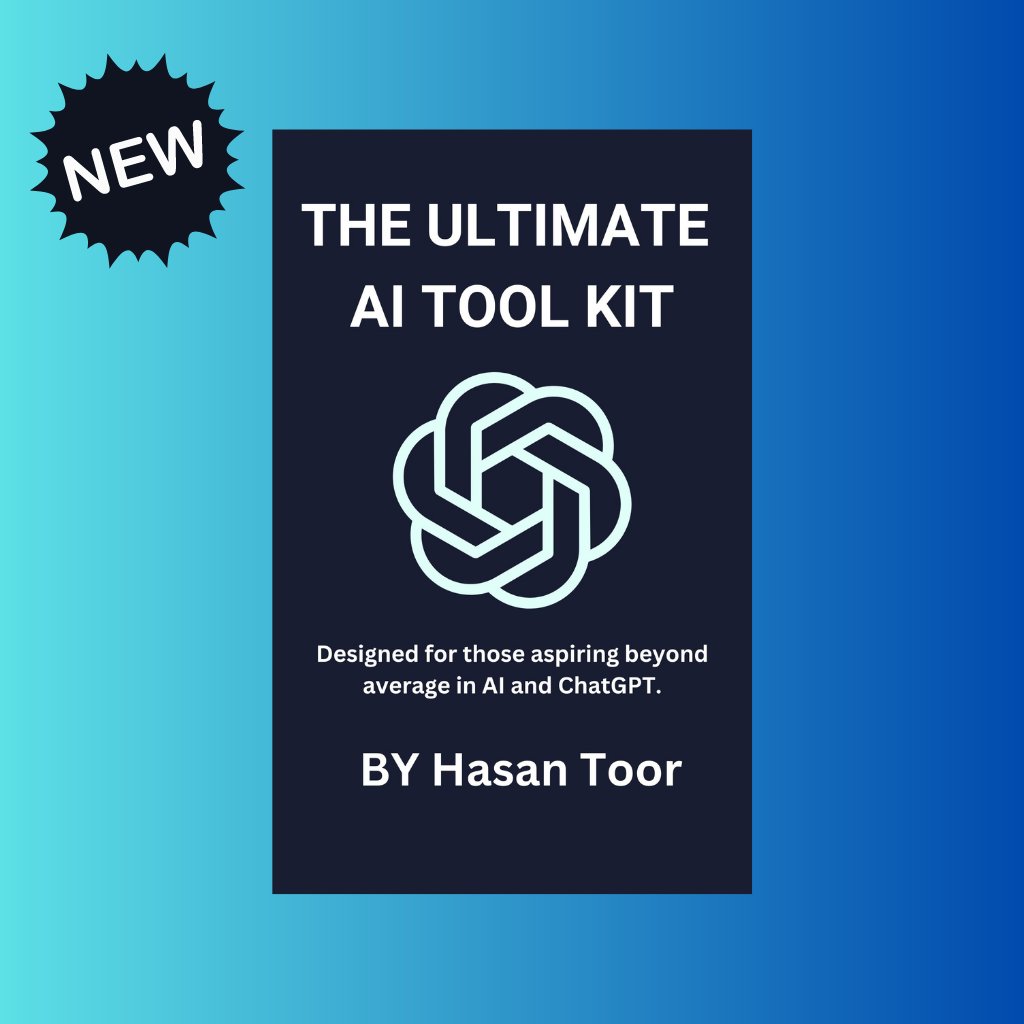 hasantoxr's tweet image. AI experts are earning $100K-$300K per year.

So I built "The Ultimate AI Tool Kit" for you.

You will get:

- 50+ Chapters
- 1000+ AI Prompts
- 500+ New AI Tools

And for 24 hrs, it's 100% FREE!

To get it,
1. Like
2. Reply "AI"
3. Follow me (so that I can DM)
