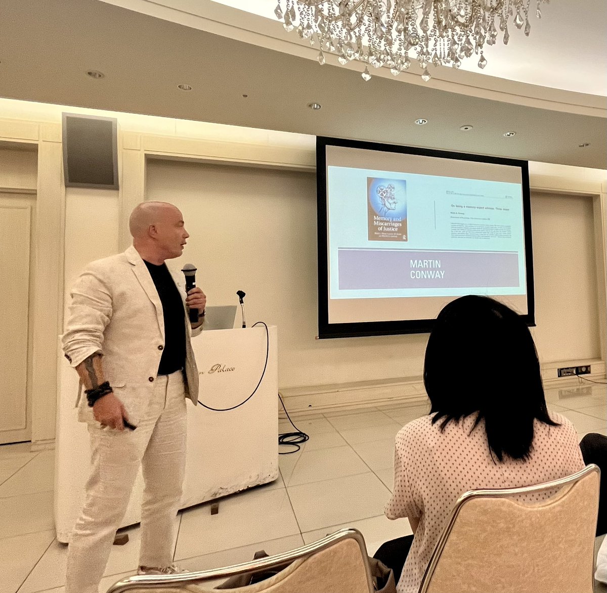 lorraine_hope's tweet photo. Assessing the practical implications of eyewitness research: @HenryOtgaar opens our session with a dedication to  Martin Conway #SARMAC23 https://t.co/lIdw8Xi9xx