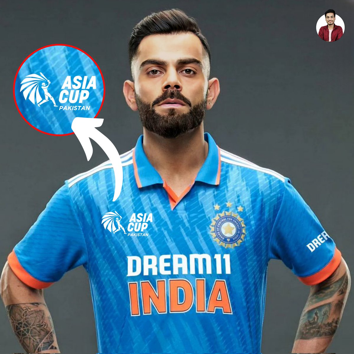 Team india Jersey with #Pakistan host Asiacup logo.. 
Asia Cup starting from #august30