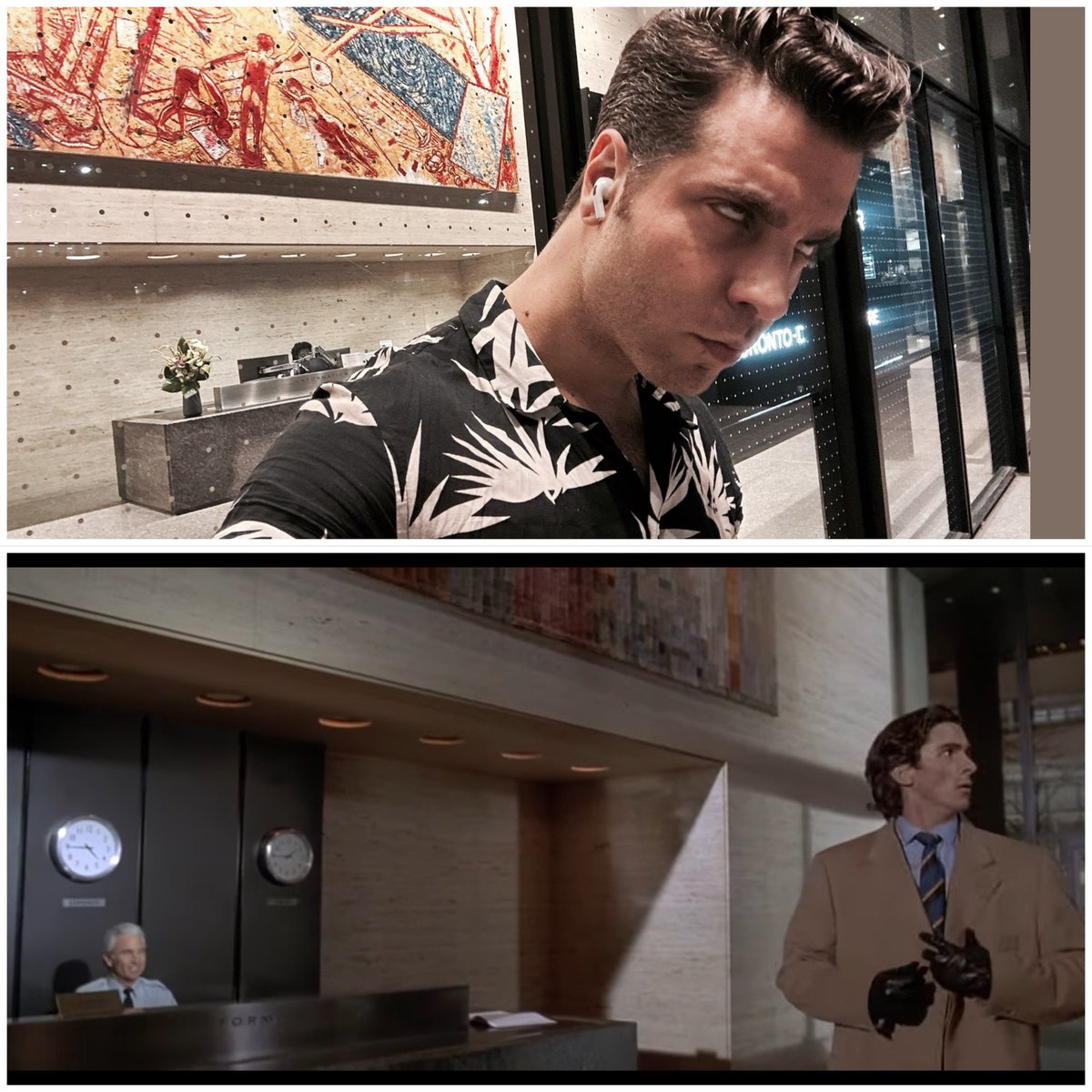 spencerink's tweet photo. Burning the midnight oil at Pierce &amp; Pierce…aka where they filmed #americanpsycho https://t.co/BLA0zNCIAM