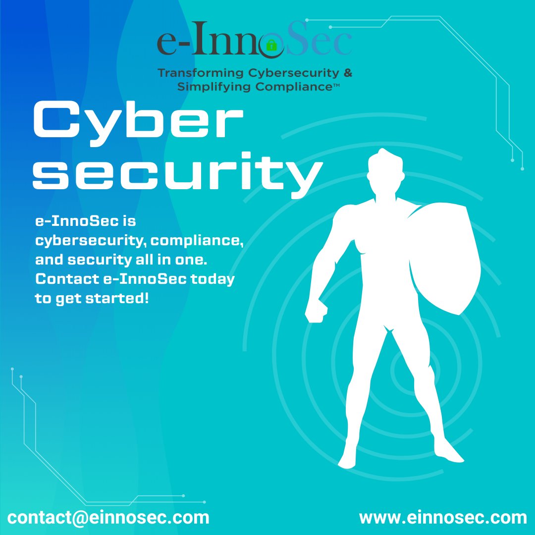 charpeln's tweet photo. We formed e-InnoSec (Innovative Security), a Compliance and Security company, to protect businesses and help organizations navigate the complex world of cybersecurity and compliance.
e-InnoSec Advisory and Consulting  #cybersecurity #dataprotection #contactus #consulting https://t.co/ANZKkBVijs