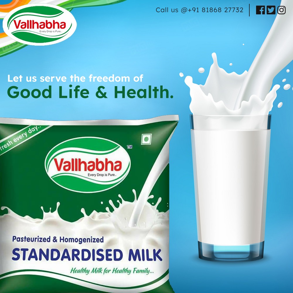 Quality Assured, Taste Delivered: Experience the Joy of Pasteurized and Homogenized Milk, and Celebrate Independence Day with Every Sip of Freedom!'

Call us @ +91 81868 27732

#vallhabhadairy #vallhabhamilk #MilkPerfection #QualityTasteJoy #PurelyPasteurized #HomogenizedGoodness