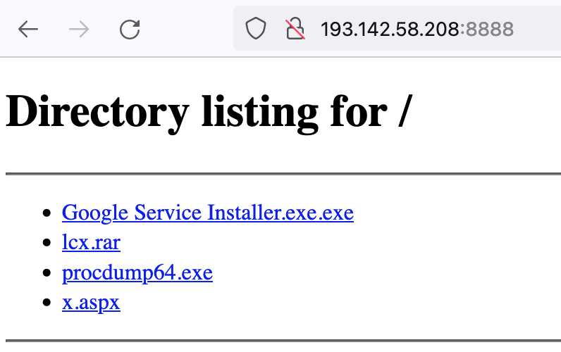 sicehice's tweet photo. #opendir hosting #GhostRAT #PacketSender #ProcDump and #webshell
193.142.58.208:8888
Google Service Installer.exe.exe (GhostRAT) connects to 193.142.58.208:443
x.aspx connects to 100.42.74.199:10217 https://t.co/7LbdWMA7pW