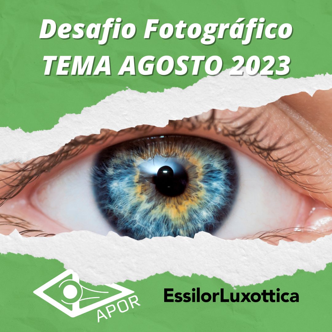 APORpt's tweet photo. Desafio Fotográfico APOR-ESSILORLUXOTTICA!

O tema de Agosto 2023 é CONTACTOLOGIA.
Procuramos ver imagens que evidenciem casuísticas comuns ou particulares em contactologia.

Para mais informações, visite: https://t.co/ylcon1KiPM

#APOR #ortoptista #ortoptica #orthoptics https://t.co/zCcMaJB2My