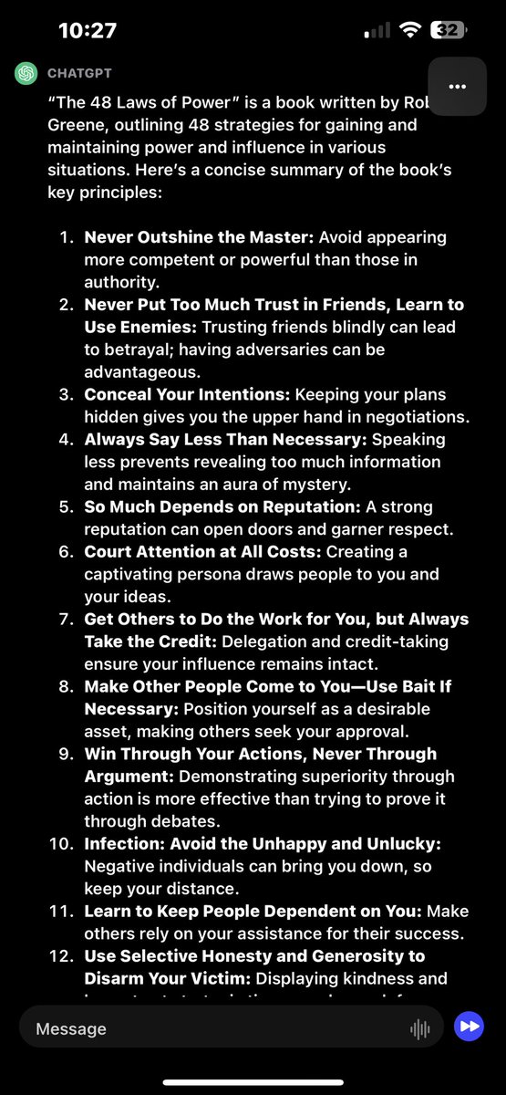 NotesbyAyush's tweet image. &quot;Unlock the Secrets of Power: 📚 A quick glimpse into &apos;The 48 Laws of Power&apos; reveals timeless strategies for influence and success. From calculated moves to hidden truths, it&apos;s a guide to mastering the art of persuasion. 🔮 #PowerMoves #booknotes #summary #BookReview