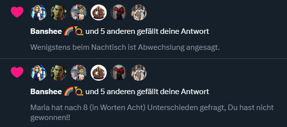 Die haben sich doch abgesprochen. 😊