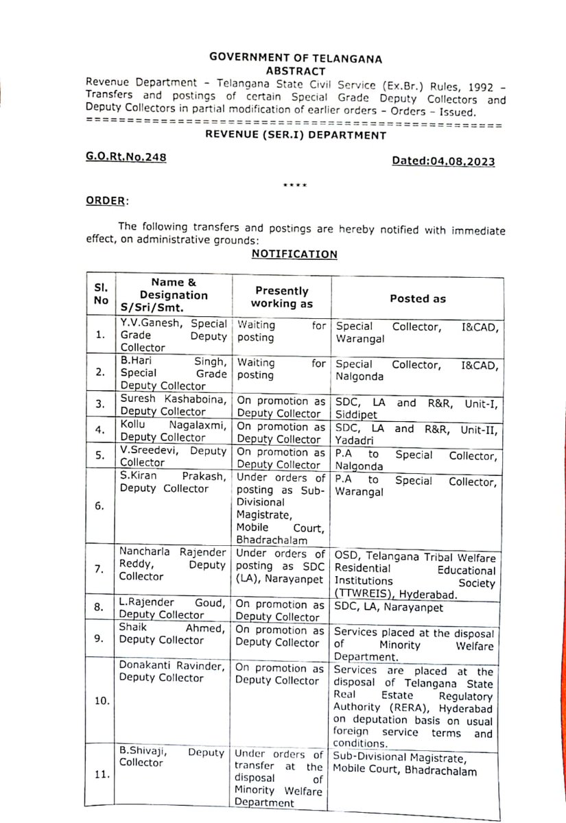 krishnathode's tweet image. సర్ మంచిర్యాల కలెక్టరెట్ అడ్మినిస్ట్రేషన్ ఆఫీసర్ గ పని చేసిన సురేష్ గారు దాదాపు గత 8 సంవత్సరాలు గా  బెల్లంపల్లి మరియు మంచిర్యాల జిల్లా లో చేసారు  జి వో 248 లో సిద్దపేట కి మరియు 5 రోజుల వ్యవధిలో జి వో 256 మళ్ళీ మంచిర్యాల జిల్లా కు ట్రాన్స్ఫర్ చేయవచ్చా    @Collector_MNCL