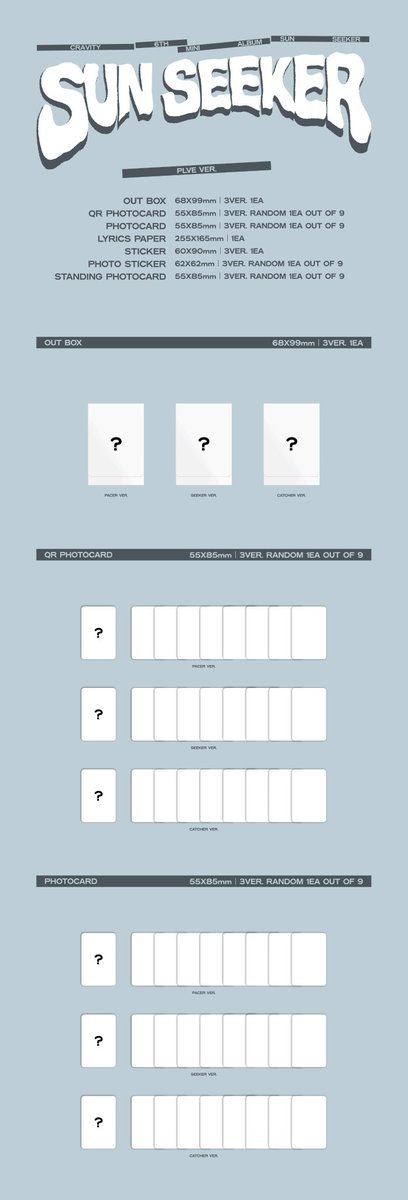 WTS CRAVITY PH GO

☀️ SUN SEEKER FULL SETS
regular set + digipack set = 8,080 (9 MV PCS + 3 GROUP PCS)

digipack set = 5,400 (9 of 9 ssq pobs)

PLVE ver set = 1,800

regular set = 2,730 (6 of 18 random ssq pobs)

🧀 normal eta
🧀 doo: sept. 9
🧀 dop: 30% payo, sept. 6 rembal