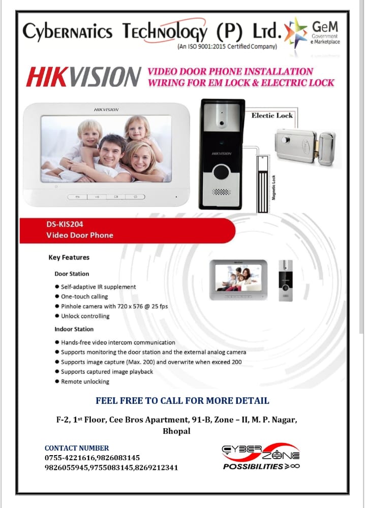 CybernaticsBpl's tweet photo. !!!!....HIKVISION....!!!!
#CTPL #hikvision #technology #innovation #videodoorphone #installation #emlock #electriclook #bhopalnews #bhopaldiaries #bhopalinfo https://t.co/O5i8AJGVq8