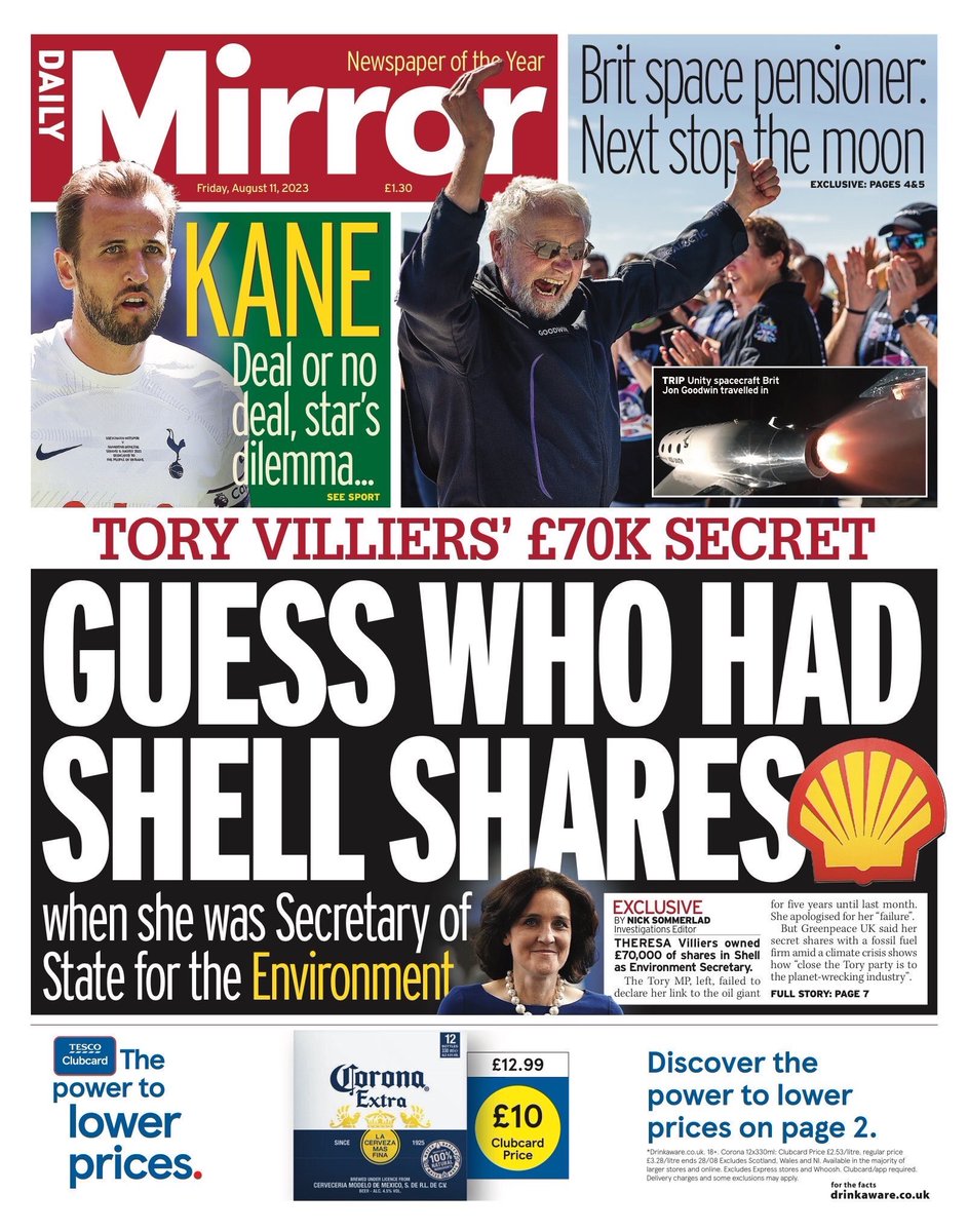On what planet is this ok?!

(We’re on about the former sec of state for the environment having £70,000 secret shares in Shell, not about Harry Kane leaving Spurs)