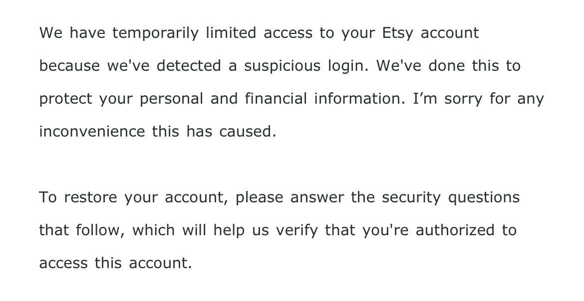 ophieho's tweet photo. UPDATE on my Etsy account being permanently suspended: THEY GOT BACK TO MY REQUESTT!!! I got my account back!!🎉 Turns out, there was a “suspicious login” but I never got any notification to say this was the reason. Anyway I’m just glad my account is back thank you for tuning in https://t.co/JyCunGSy9s