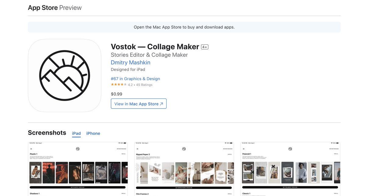 DesignArtcoast's tweet photo. 🎉 Breaking News! 🚀 Our app Vostok has climbed to the 67th spot in the Graphic &amp; Design category on the American App Store! 📈🎨 This milestone is a huge achievement for us and we're thrilled to share this journey with you all. Thank you all! 🙌 #Vostok https://t.co/lFVuhghuR3