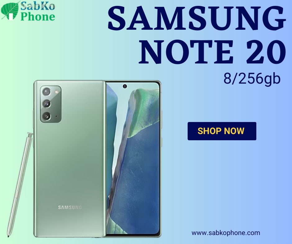 'Uncover the Extraordinary in Every Detail: Samsung Note 20 - The Pinnacle of Innovation, Design, and Performance.
For more details: sabkophone.com/buy-phone/
#sabkophone #refurbished #GalaxyNote20