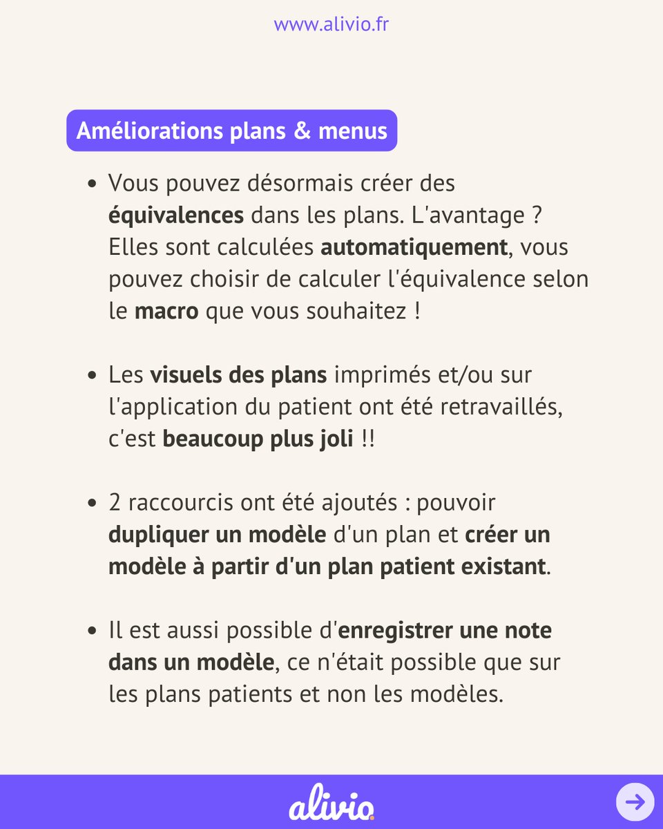 alivio_app's tweet photo. 🎁 Une mise à jour en août ? Oui oui !! 🎁⁠
⁠
#aliviofr #aliviopro #dietetique #dieteticienne #dieteticien #btsdiet #btsdietetique #nutritionniste #nutrition #diet #alimentation #healthtech #maladiechronique #pathologie #sante #dieteticiennenutritionniste #nantestech https://t.co/868zi5daA8