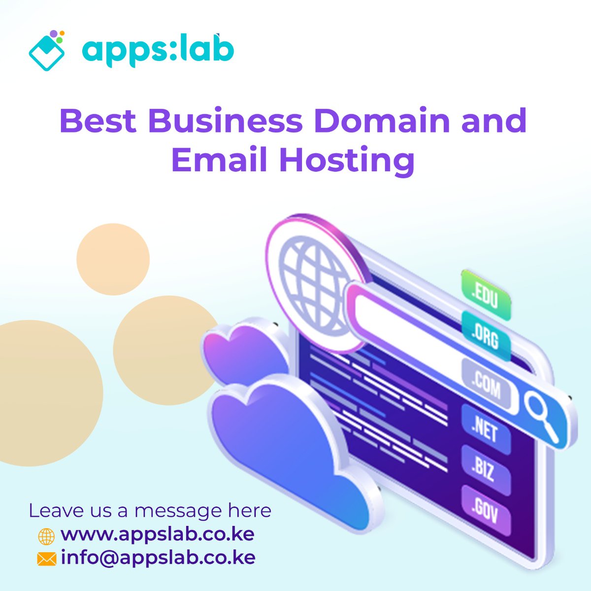 AppsLab_KE's tweet photo. Elevate Your Online Presence with Our Tailored Tech Solutions 🚀🌐 

Unleash the power of customizable domain hosting, cutting-edge web building, and more! 

 #HeartOfTech https://t.co/6bMNAaWRU1