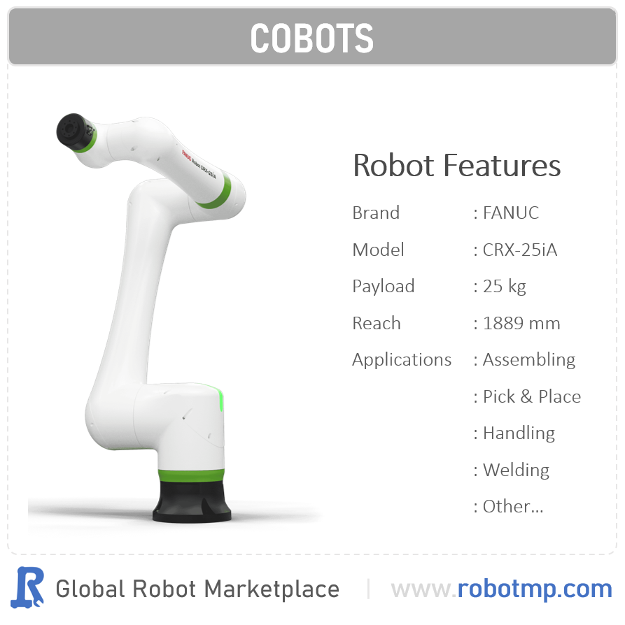 COLLABORATIVE ROBOTS ⁉
FANUC’s CRX Cobots are safe, easy-to-use, reliable, and a versatile solution for a wide range of applications, including inspection, machine load/unload, packing, palletising, sanding, welding, and more. The CRX Cobots can detect external forces in the…