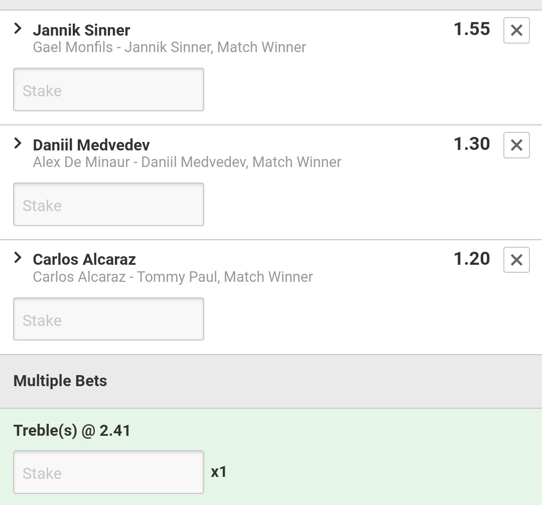 RunonPicks's tweet photo. Tennis Parlay (Odds: 2.41) (0.70U) (Betway)
#tennis #tennispicks #GamblingX #NBO23 #ATPToronto #ATP1000 #TorontoCA #Canada #RogersCup #TorontoMasters #bettingtips #bettingtwitter #bettingpicks #bettingexpert #bettingsports #bettingtipster #Sinner #Medvedev #Alcaraz https://t.co/GNULP5Bw3F