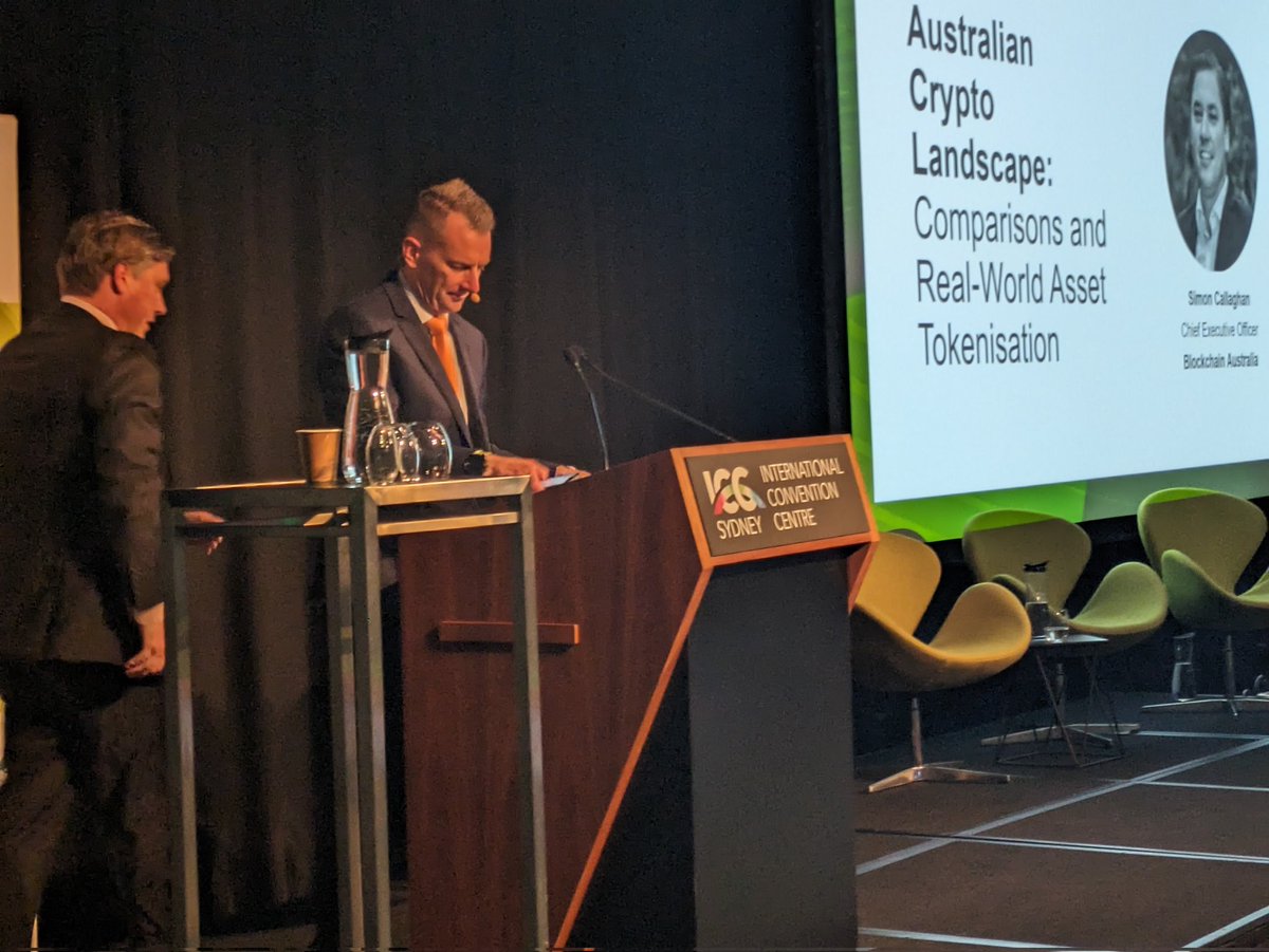 SeanoftheWeb3's tweet photo. CEO @BlockchainAUS takes centre stage #FoFSS https://t.co/g37xgI2GLp