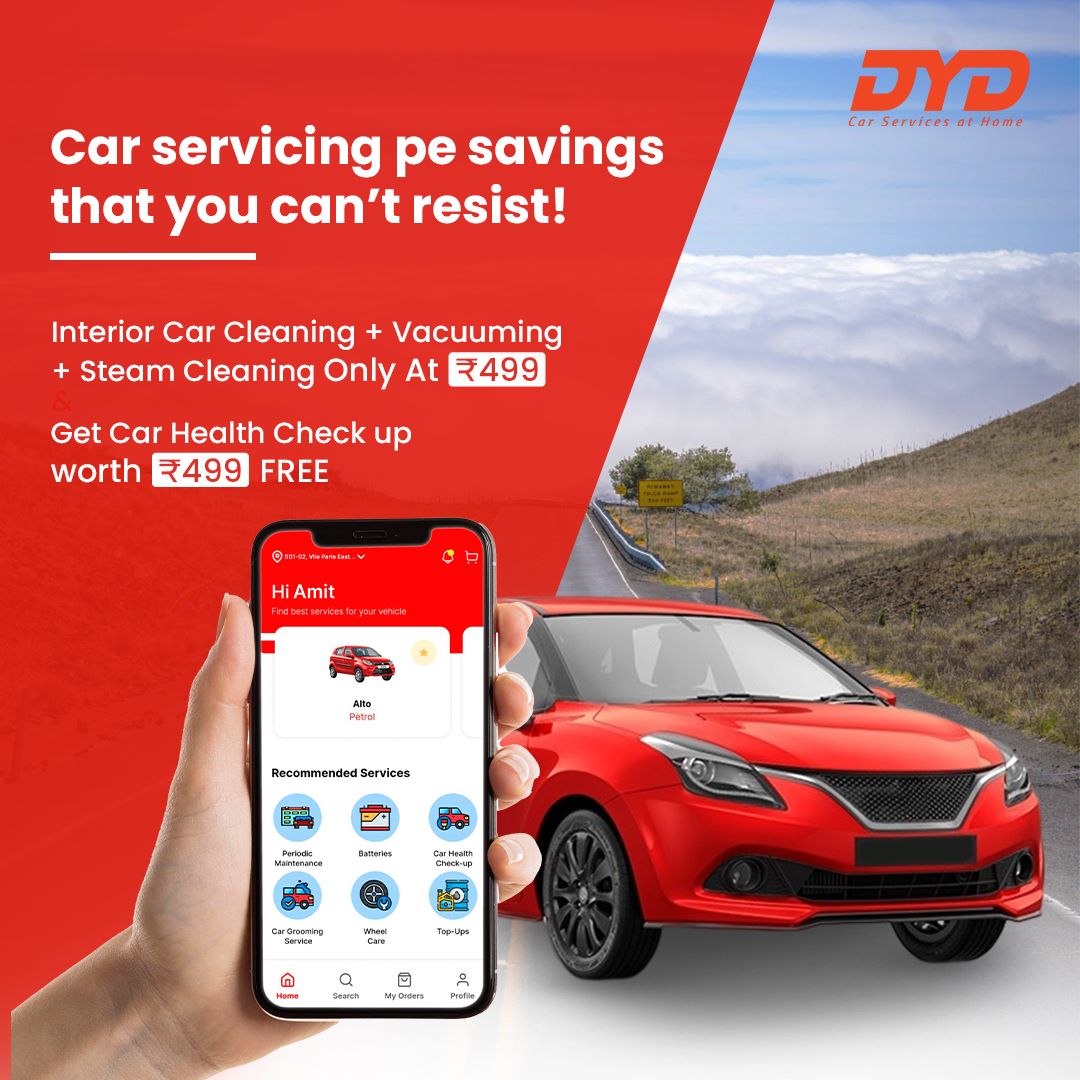 Journey hogi endless aur car bills honge minimal with DYD’s at-home car services!
.
.
.
#DoItWithDYD #DYD #DYDwithFriends #periodicservice #hasslefree #relaible #carservice #cars #car #carrepair #mechanic #engine #follownow #booknow